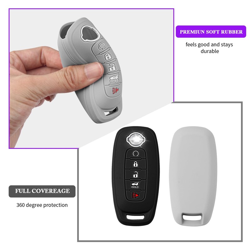 QBUC Key Fob Cover for Nissan, Car Key Fob Protector