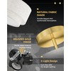 AUTELO Semi Flush Mount Ceiling Light, 12" Gold Light Fixtures