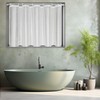 UFRIDAY Frosted Window Curtain with Hooks, Narrow Short Plastic Privacy