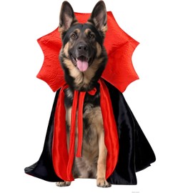 Disfraz de Halloween para Perro, Raza Grande, Ajustable, XL, XXL, Vampiro, Dorado Retriever, Pastor Alemán, Negro y Rojo