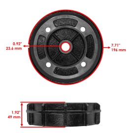 Caltric 2 Rear Brake Drum W/Bolt for Kawasaki Mule 2510 KAF950A KAF950 A Diesel 2000-01