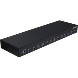 Sedna 13 Port USB 3.1 Gen I Hub (5Gbps) - 19 Inch 1U Rack Mount