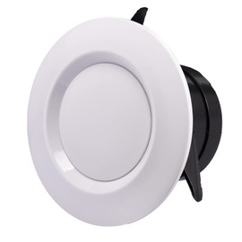 Carkio 3 Inch Air Vent Louver,Air Grill Cover with Built-in a Fly Screen Adjustable Round Soffit Exhaust Vent Compatible with Bathroom Office Kitchen Ventilation