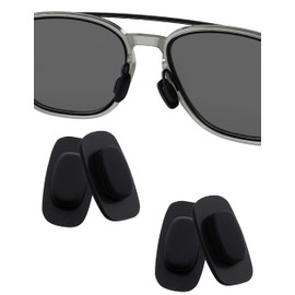 2 Pairs Replacement Nose Pads Nose Piece for Costa South Point/Flagler/Ponce/Fernandina/Shipmaster/Wader/Peli; for Oakley Cartridge/Spindle/Latch Key/Diecutter/Latch Alpha/Lugplate Glasses, Black