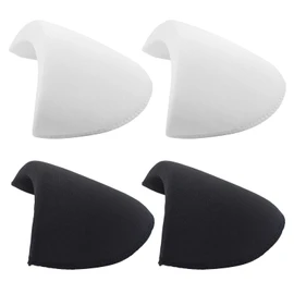 2 Pair Shoulder Pads for Women Set-in Shoulder Pads Sponge Pads Padded Tank Tops for Women Knitwear Blazer Suit T-Shirt Jacket Sewing Accessories (Black+ White)