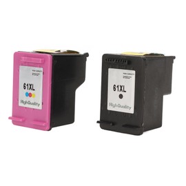 2pcs Colored Black 61XL Ink Cartridges Replacement for HP for Envy 4500 for Deskjet 1000 1056 1510 1512 1010 for OfficeJet 4630