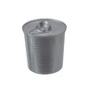Restaurantware 4 oz Round Silver Plastic Tin Can - with