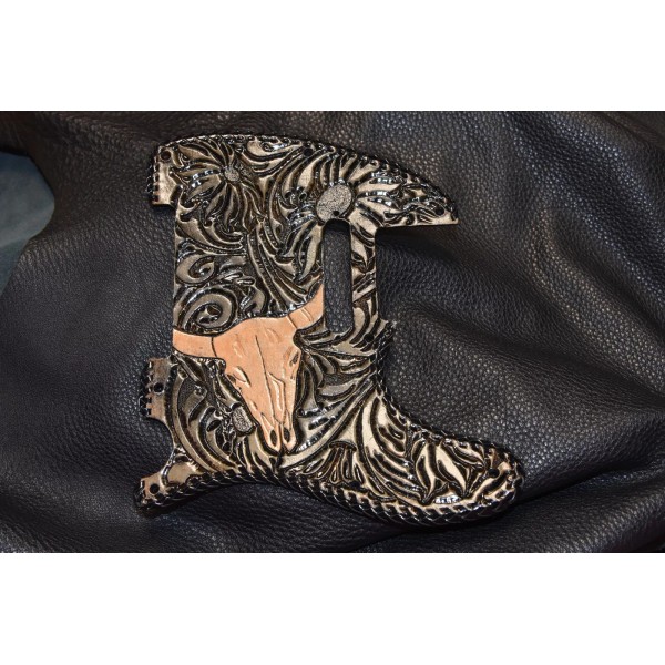 Tool Awl Leather Leather pickguard Telecaster Custom Hand Tooled "OUTLAW