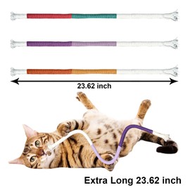 Ajedrmy 3Pcs Cat Toys Chew Ropes, Catnip Rope Toys for Indoor Cats Kitten, Safe Teeth Cleaning Toy for Indoor Kittens Chew Teething Toy Kitty Nip Kicker