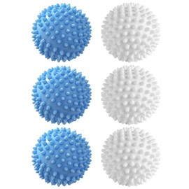 6 Pcs Laundry Dryer Balls Blue Laundry Balls Non Toxic Reusable Dryer Balls Blue White