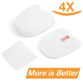 Airoak HV380 Filters for Shark Rocket DuoClean HV380C HV380W HV381 HV381C HV382 HV384Q UV380 ZS360 ZS360C ZS361C ZS362 Vacuum Cleaner, 4 Foam & Felt Post-Filters Replace Part # XPMFK320 XPSTFH380