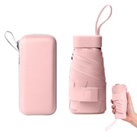 wodehahagou Mini Umbrella Compact Umbrella Travel Umbrella 6Ribbed Portable Uv Protection Sun Umbrella Small Umbrella Small Umbrellas for Women Handbag Size Travel Size Umbrellas