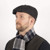 Heritage Traditions Wool Blue Tweed Panel Peak Newsboy Cap Hat,