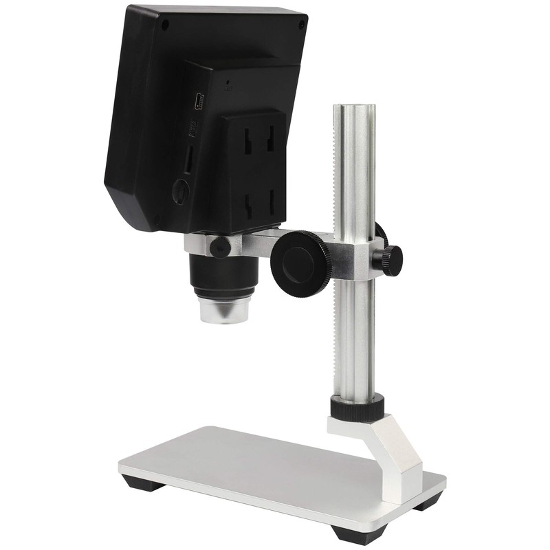 Omegon Digitalmikroskop DigiStar, 1x-600x Zoom, 4,3 Zoll HD-LCD Farbdisplay, integrierte
