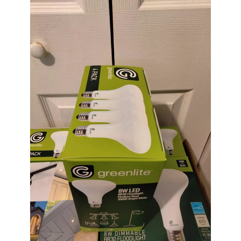 Greenlite 4 Greenlite LED BR30 Floodlight 8w = 65w 3000k