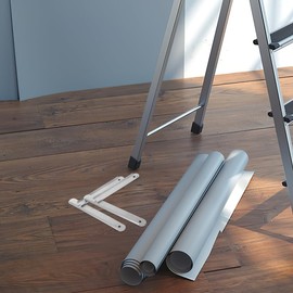 Housoutil 2PCS Aluminum Alloy Step Ladder Hinges, Easy Install Replacement Ladder Tie Rods, Folding Ladder Stabilizer for Home and Work Use