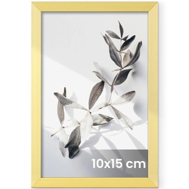 Feihorrm Picture Frame, 10 x 15 cm Metal Photo Frame, with Tempered Glass, Aluminium Picture Frame, Suitable for Wall and Table Displays (Gold, 10 x 15 cm / 1x)