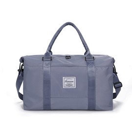 KARRESLY Travel Duffel Bag for Women,Shoulder Weekender Overnight Bag Sports Gym Tote Bag,Waterproof(Sky Blue) free size