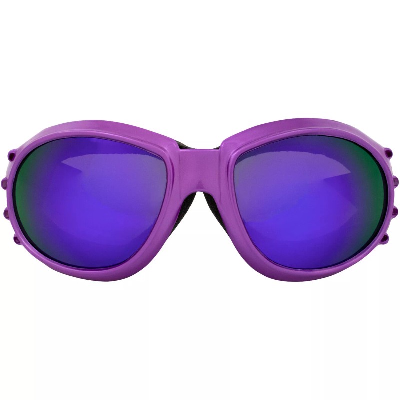 Birdz Eyewear Eagle Purple Foam Padded Goggles ReflecTech Purple Mirror