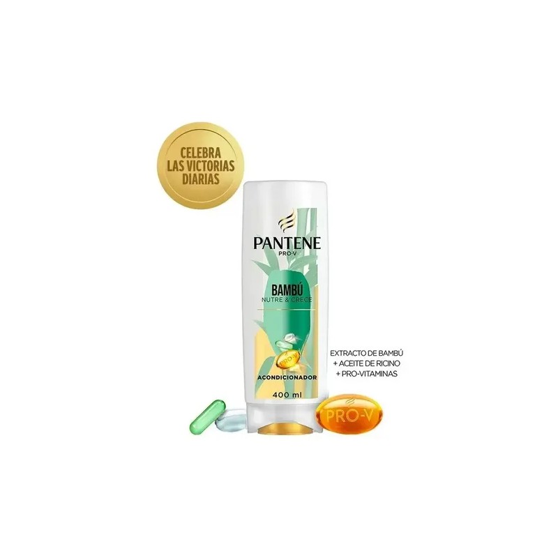 Pza Acondicionador Pantene Pro Bambú Nutre Crece 400