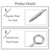12 Pack Heavy Duty Eye Hooks Stainless Steel Screw Eye