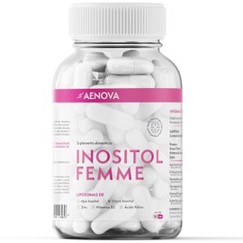 Inositol Myo, D-Chyro 40:1 en Cápsulas. Myo-Inositol + D-Chiro 40:1 en Nanotecnología Liposomal – Zinc, Vitamina D3, Vitamina B6 y Ácido Fólico – AENOVA – 180 cápsulas