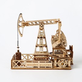 BENNAMA 3D Wooden Puzzles Oilfield Oil Pump Model Kits, Brainteaser and Puzzle for Christmas/Birthday,Gifts for Adults and Teens to Build Combination
