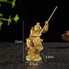 Chinese Brass Monkey King Figurine Sun Wukong Statue Housewarming Congratulatory