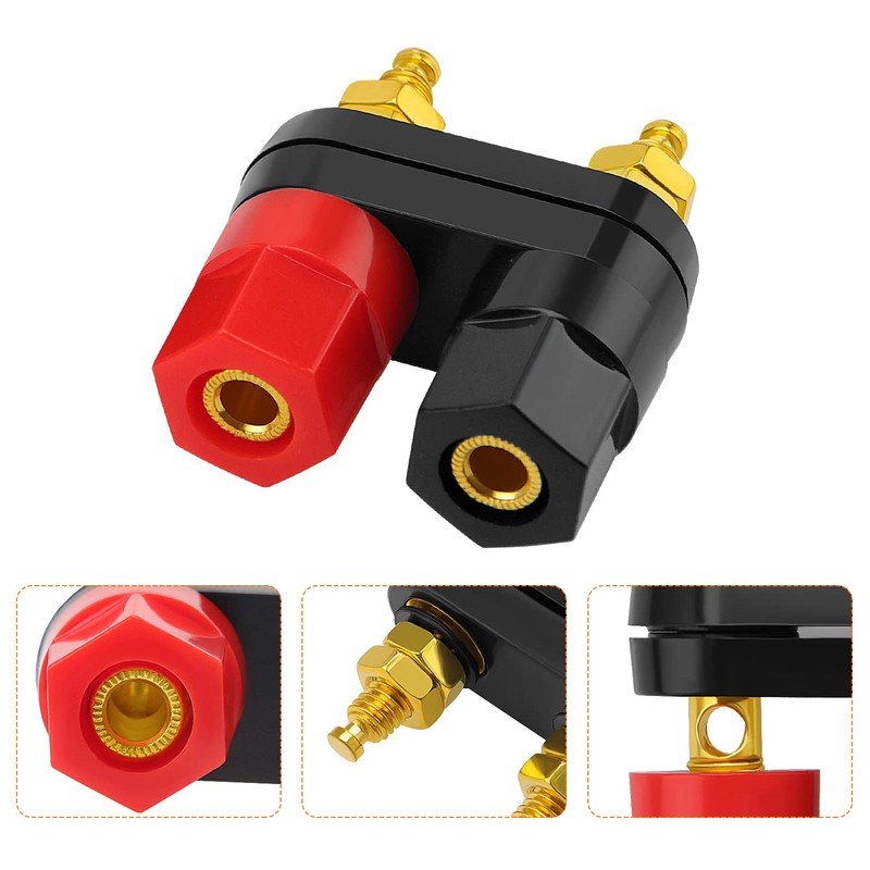 KUOQIY 4 Pieces Dual Binding Post Terminal, 2-Way Audio Speaker