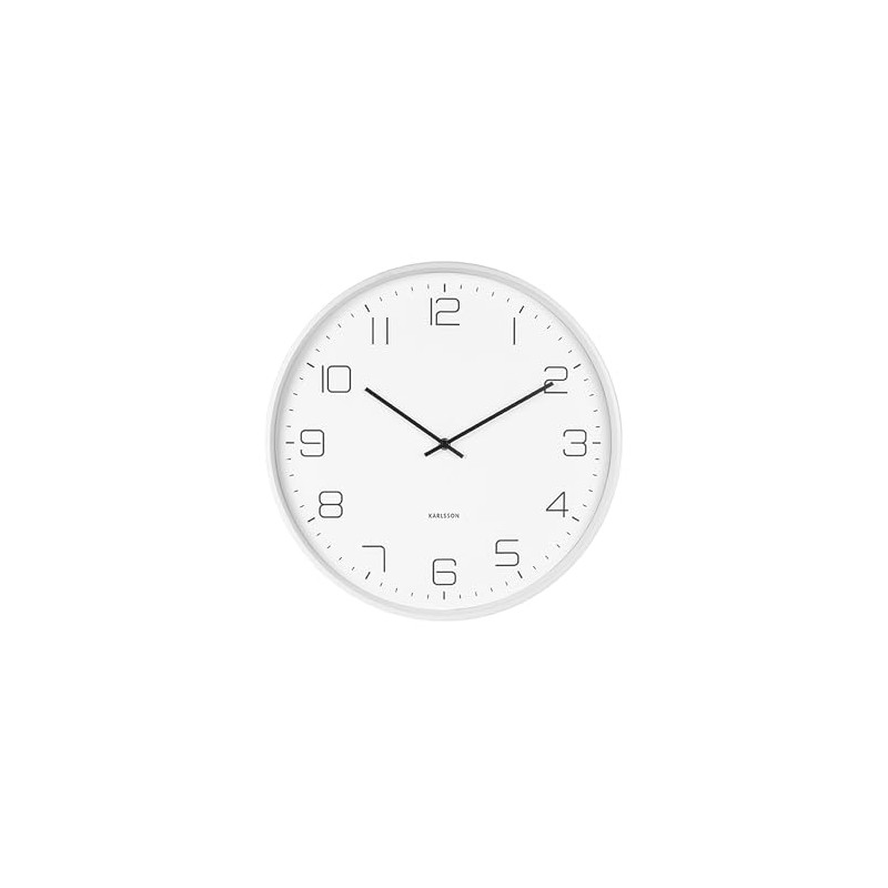 Karlsson KA5751WH Lofty Wall Clock Iron Matt White Diameter 40
