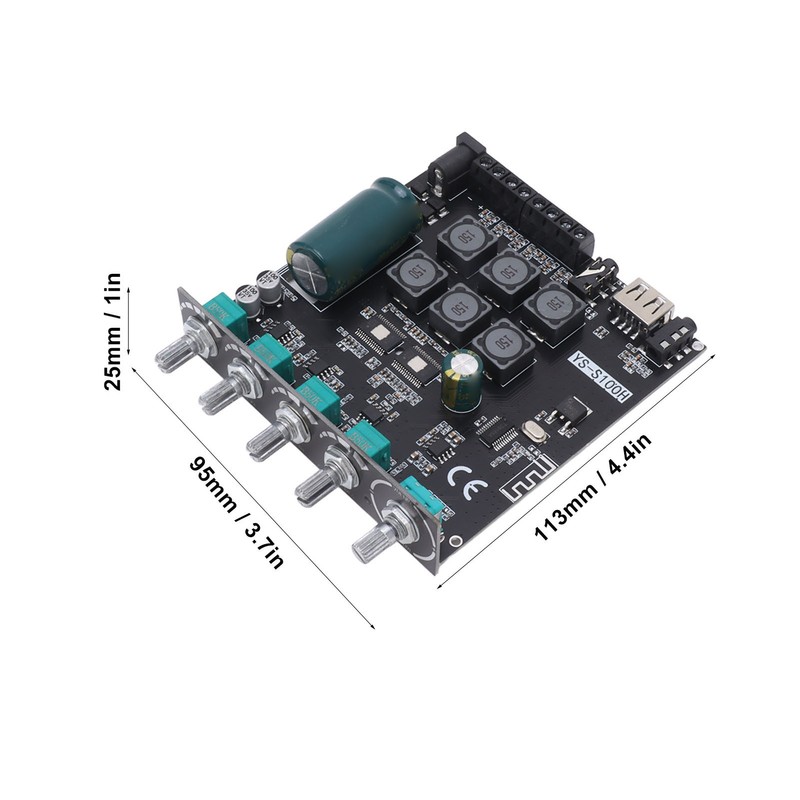 2.1 Channel Power Amplifier Board Bluetooth Stereo Audio Amplifier Module
