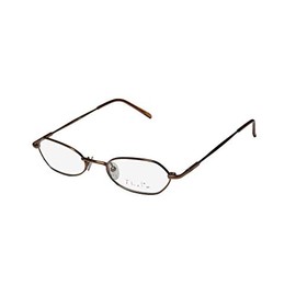 Thalia Zara Childrens/Kids/Girls Designer Full-Rim Shape Spring Hinges Demo Lens Sophisticated For Teens Eyeglasses/Glasses (45-17-125, Bronze)