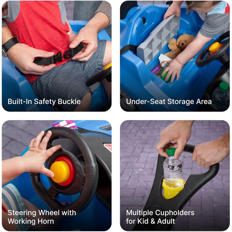 Step2 Whisper Ride Cruiser Kids Push Car, Ride On Toy,