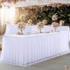 White Table Cloth for 6 Foot Rectangle Tables, White Tulle
