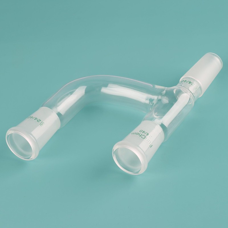 FunChem 3-Way Claisen Distillation Adapter with 24/40 Joints Connecting Adapter,
