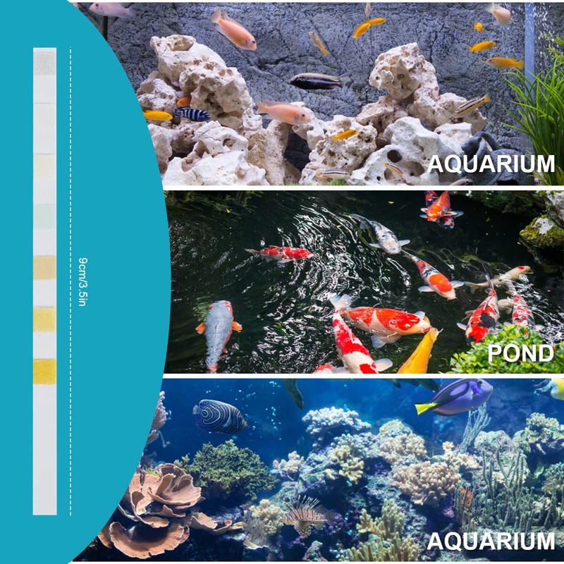 100pcs Aquarium Test Strips, 7 in 1 Fish Tank Test
