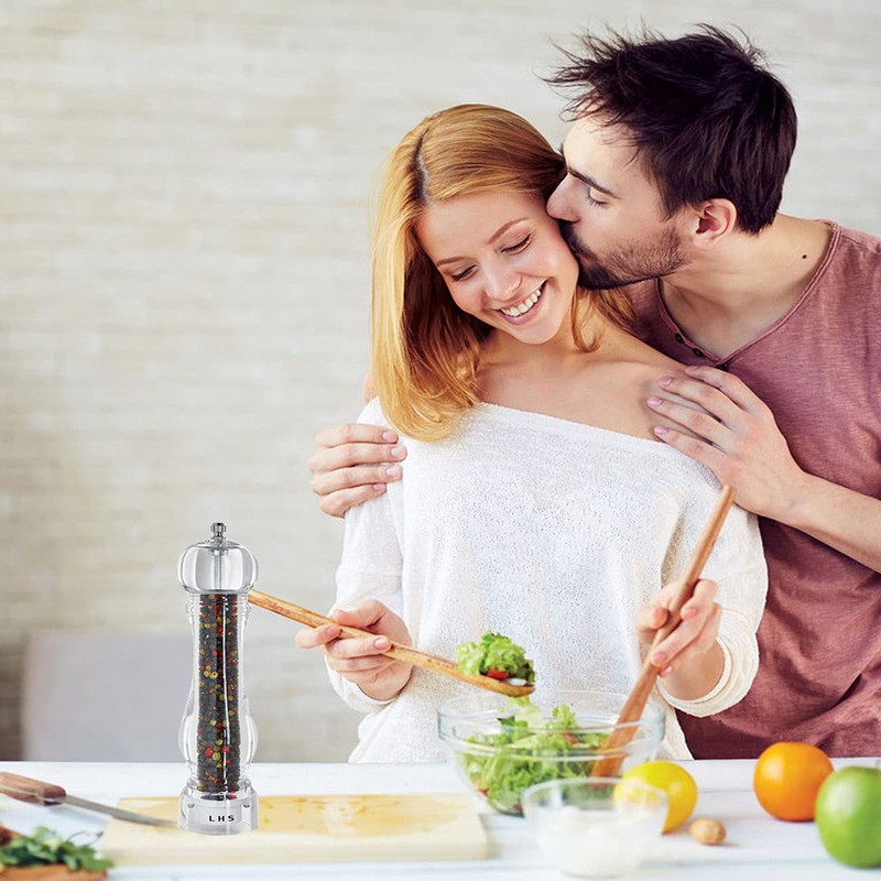 LHS Pepper Mill Grinder Salt Grinder Peppercorn Grinders with Adjustable