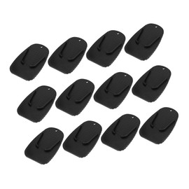 A ABSOPRO 12pcs Motorcycle Kickstand Pad Support Plate Pad Parking Stand Side Stand Extension Pad Black Item Replacement