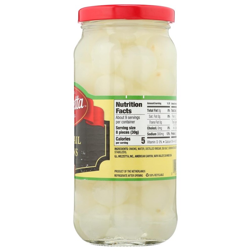 Mezzetta Imported Cocktail Onions 16 Ounce (Pack of 2)