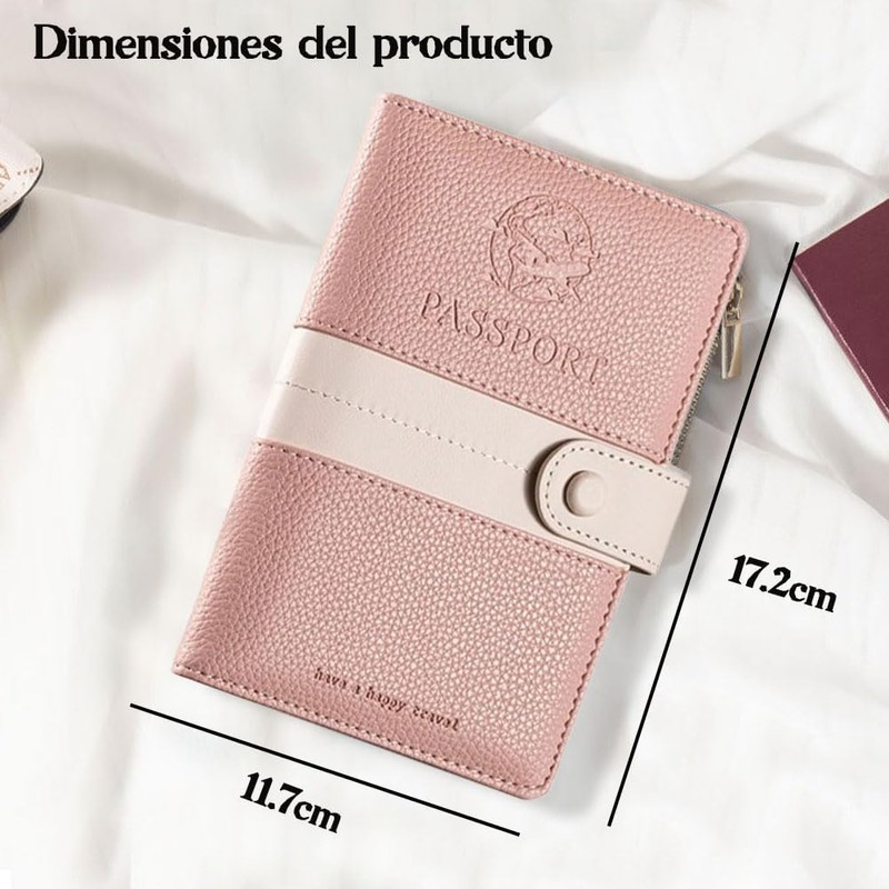 Lumbor37 Funda para Pasaporte, Cartera con Bloqueo Rfid Caja de