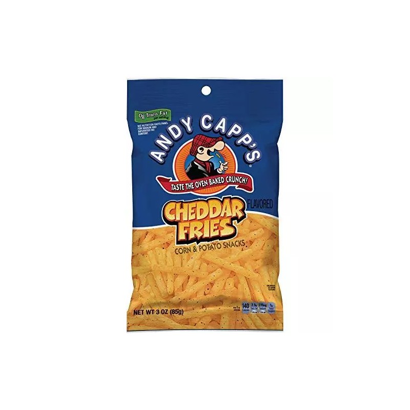 Andy Capp's Cheddar Flavored Fries, 3 oz, 12 Pack
