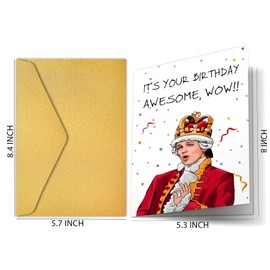 PIUST Hamilton Birthday Card, King George III Birthday Card, Hamilton The Musical Birthday card, It's your birthday, Awesome, wow!(72)