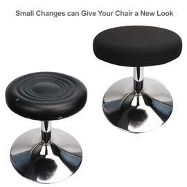 HuaLiSiJi Stool Covers Round Bar Stool Covers Velvet Round, Fabric is Soft and plush Washable Easy Care and Durable, for 12"-15.7"/30-40cm Round Stool Square Stool (2 PCS Black)