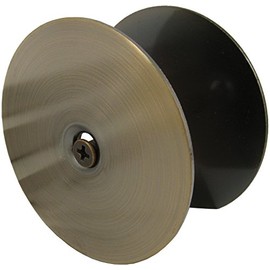 Hole Filler Plate, 2 5/8" Diameter, 1 1/4" Threaded Screw, Antique Brass by Stone Harbor Hardware