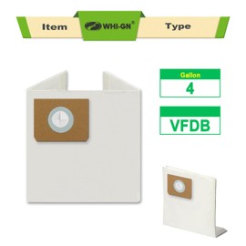 9 Pack VFDB Vacuum Dust Bags Replacement for Bags 4 Gallon, compatible with Vac Master Wet/Dry Models#VF408 VF410P VF408B