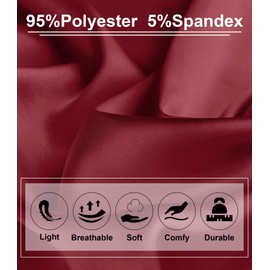 Annenmy Satin Pajamas Women Cami Top and Shorts Sleepwear Soft Lightweight Ladies Nightwear (Wine Red, S)