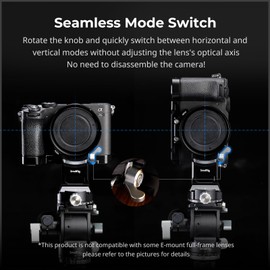 SMALLRIG Rotatable Collar Mount Plate for Sony Alpha 7C II/Alpha 7CR, One Click Horizontal-to-Vertical Mount Plate Kit with Built-in Quick-Release Plate for Arca/for Manfrotto RC2 Tripod - 4570