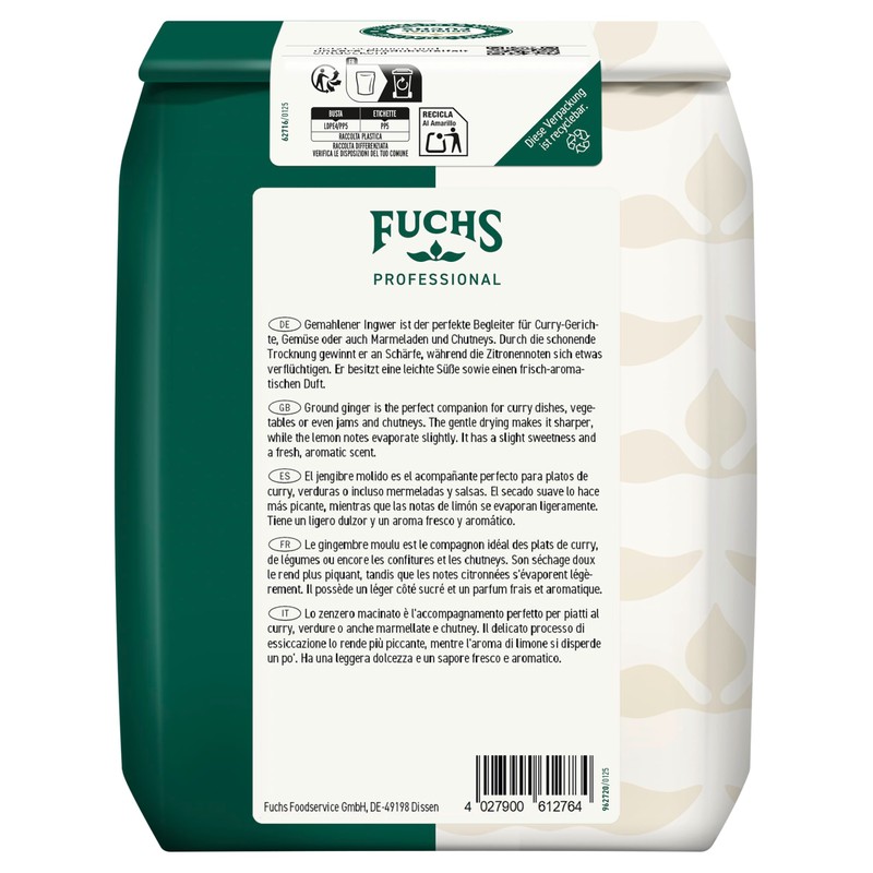 Fuchs Professional - Zenzero macinato | 1000 g in sacchetto