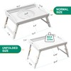 Bed Tray Table for Eating - Bamboo Breakfast Food Table