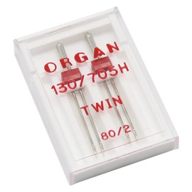 Alfa-organ Twin Needles for Sewing Machine nº80, Stainless Steel